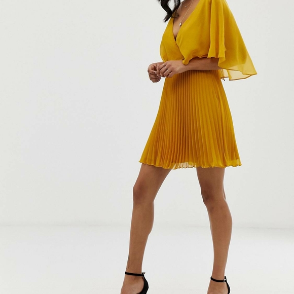 Asos Pleated Mini Dress - Picture 1 of 4